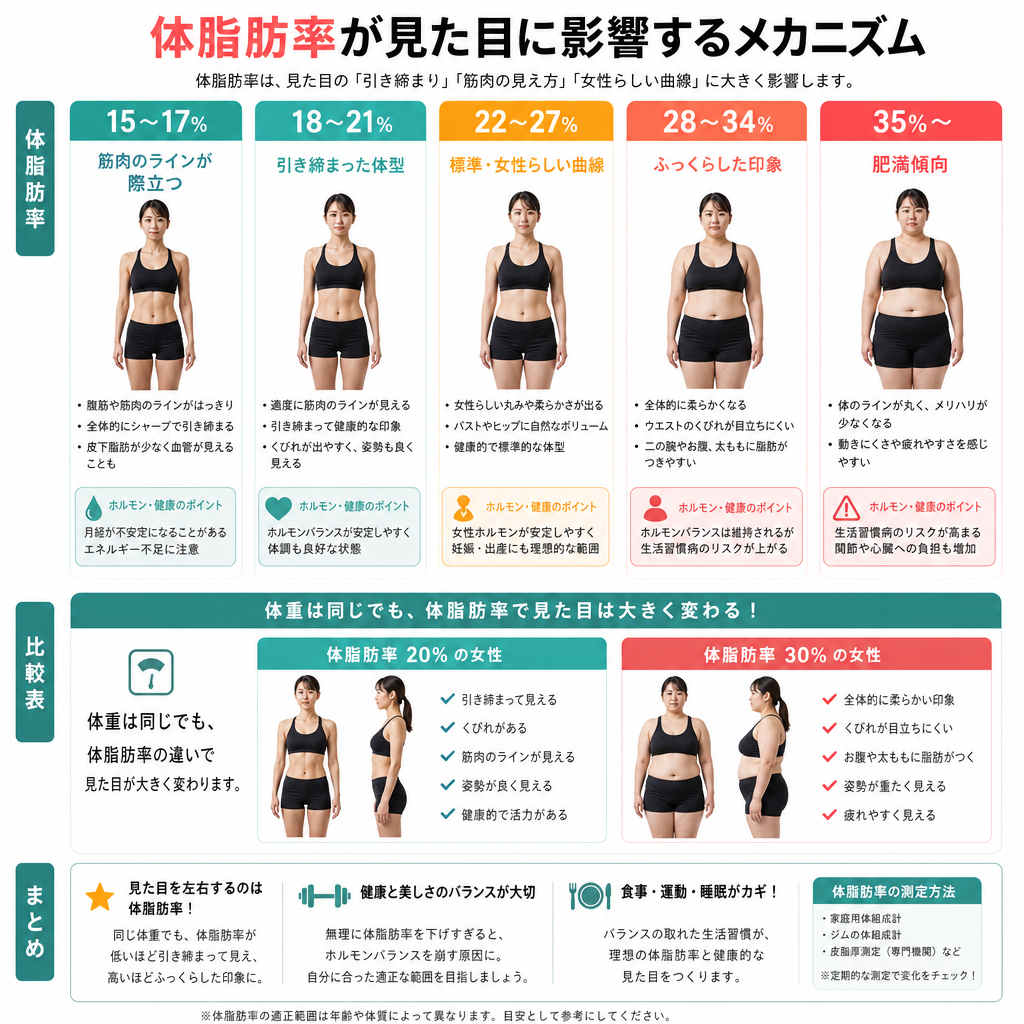 体脂肪率が見た目に影響するメカニズム