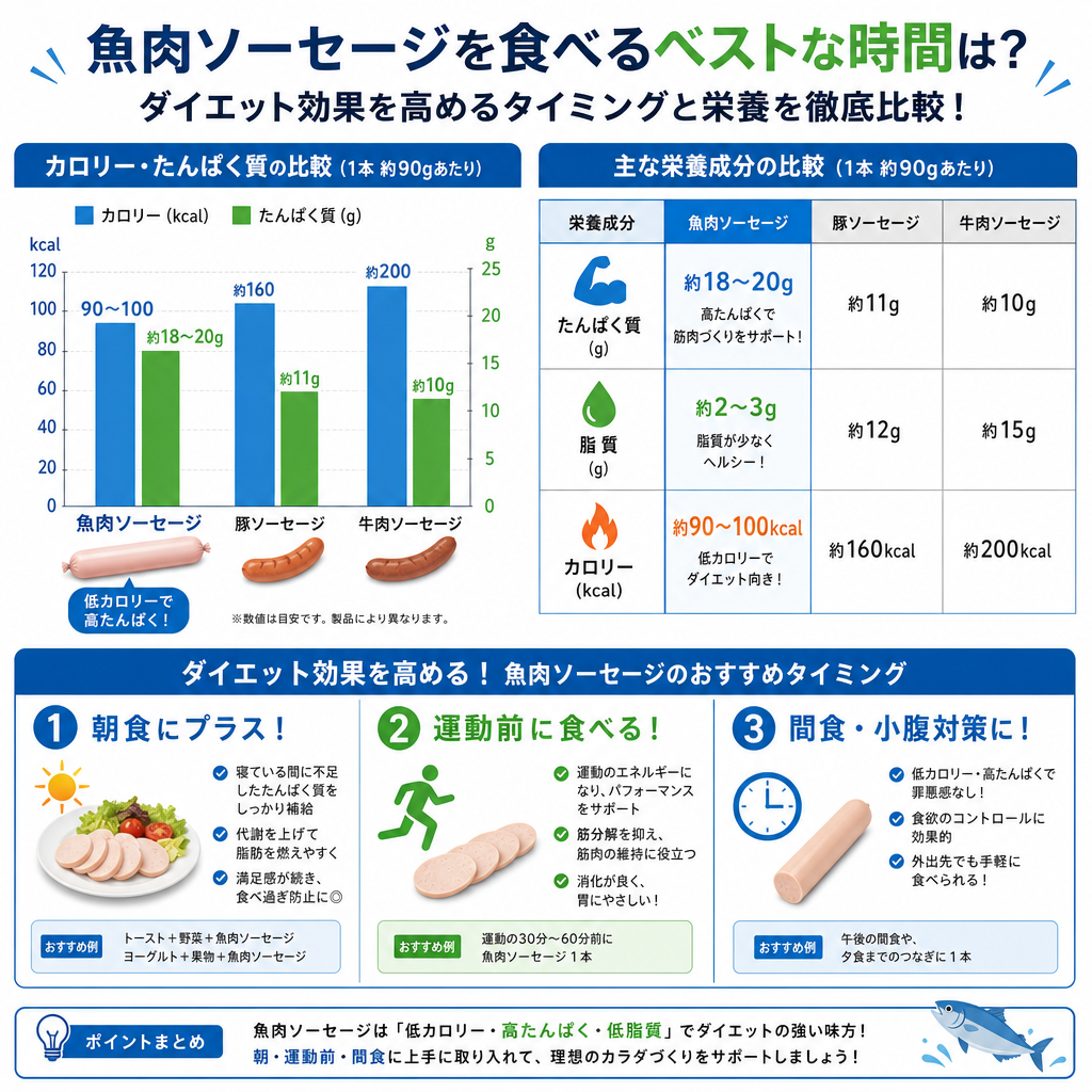 魚肉ソーセージはいつ食べるのが効果的？