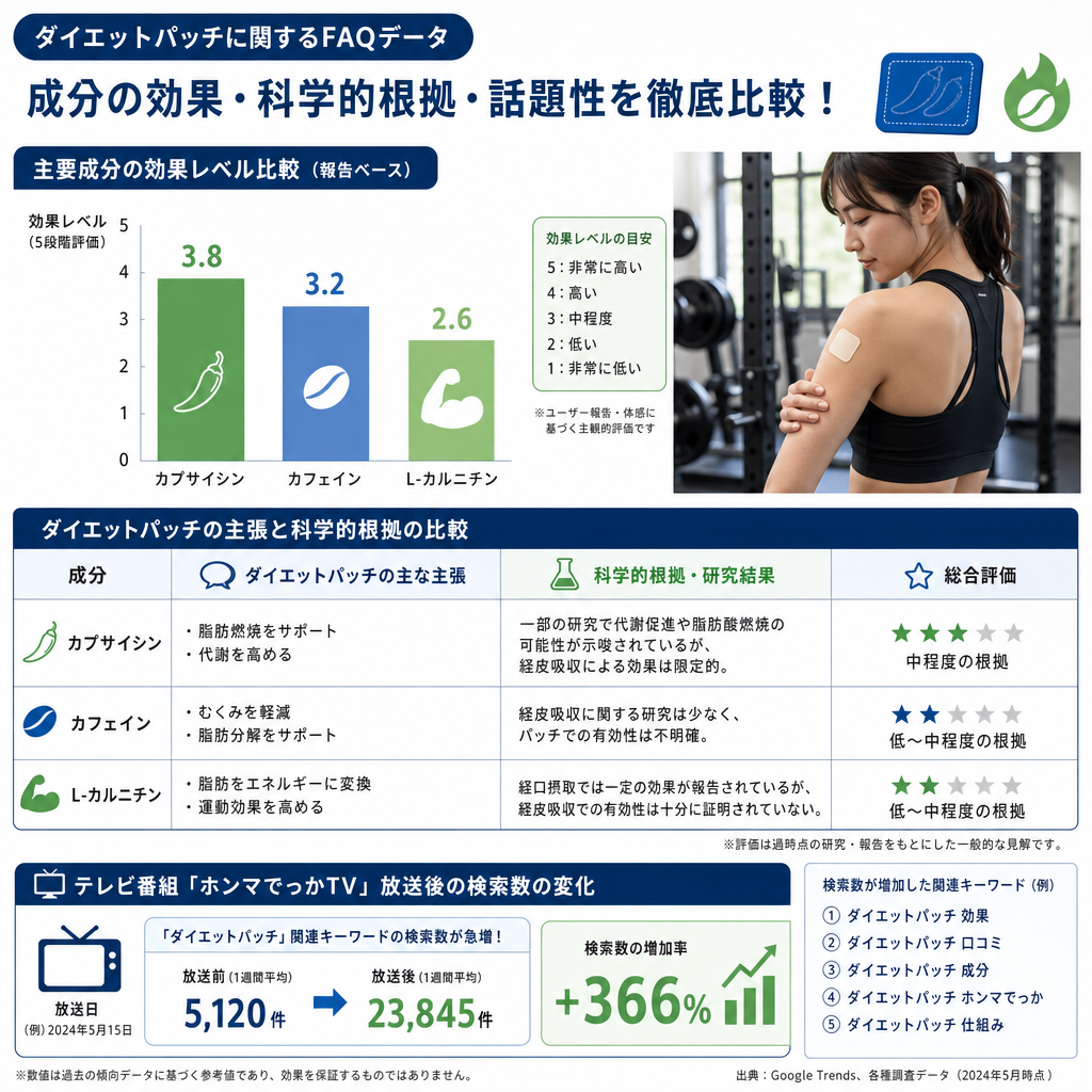 ダイエットパッチのよくある疑問にお答えします