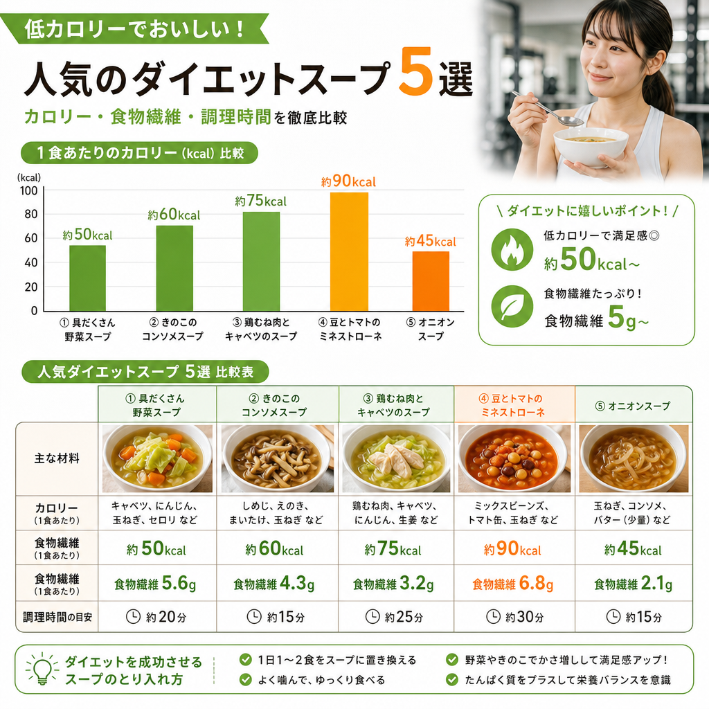 厳選！人気のダイエットスープレシピ5選