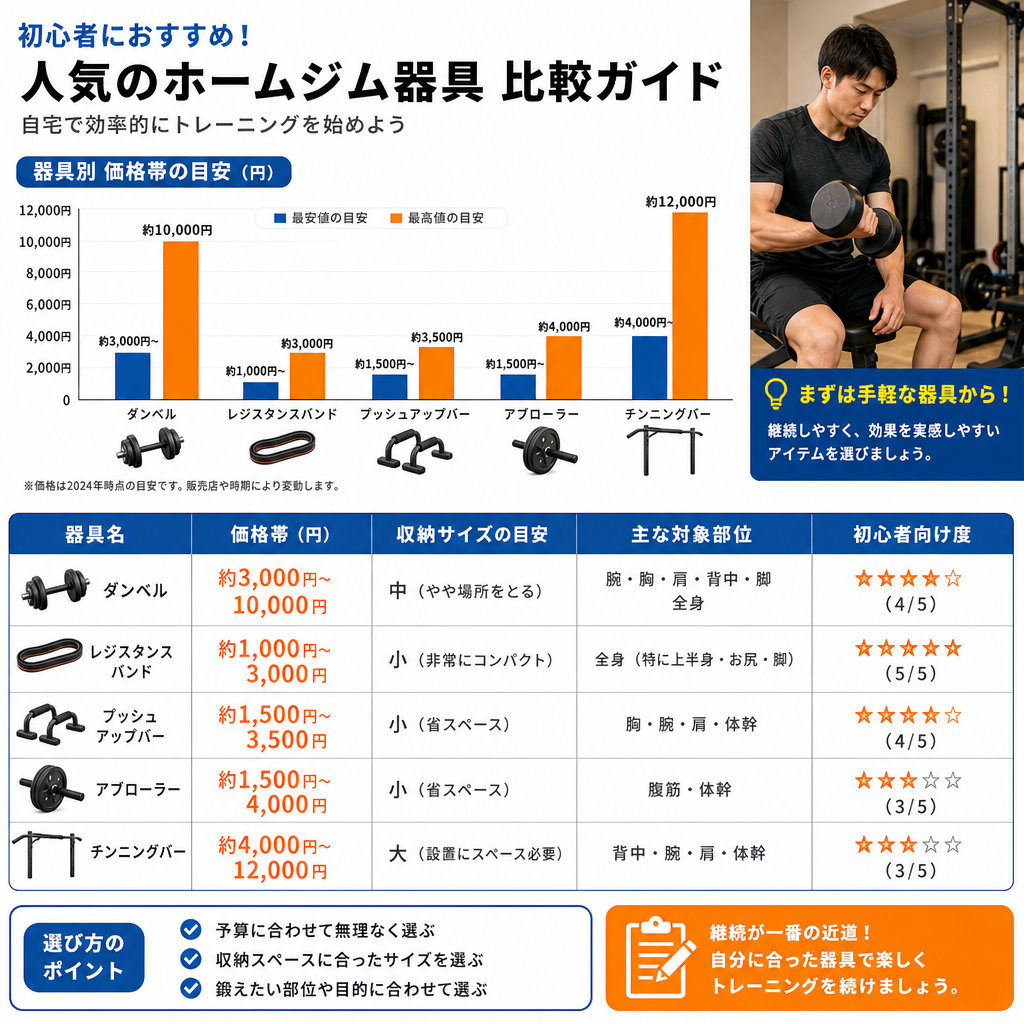 初心者が自宅で揃えるべき器具の選び方