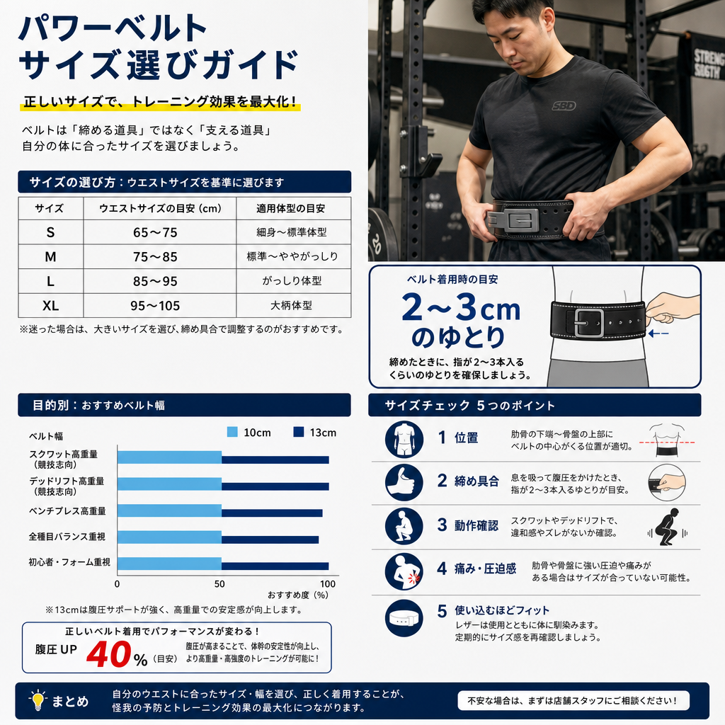 サイズの選び方｜失敗しないフィッティングのポイント