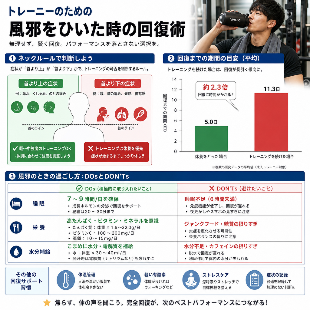 風邪からの回復を早めるために意識すること