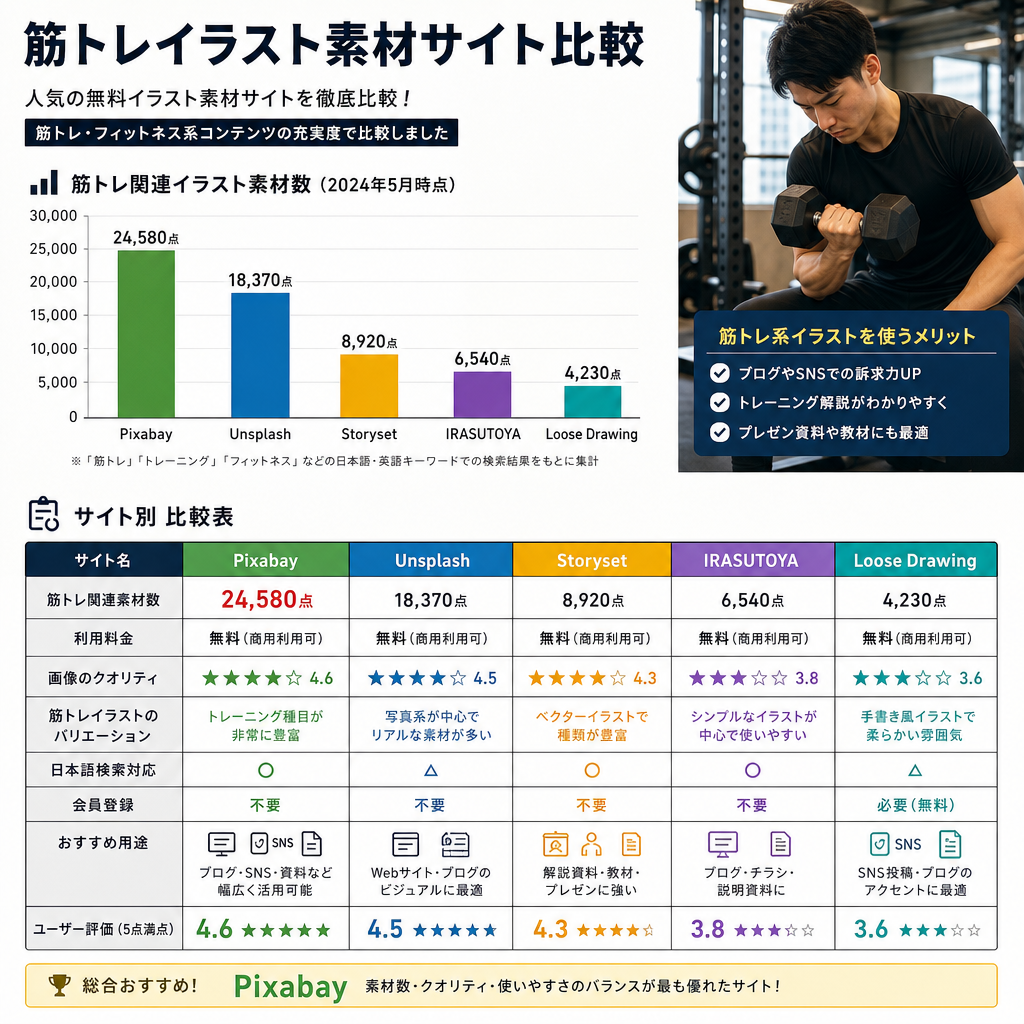 筋トレイラストを活用したコンテンツ制作のポイント