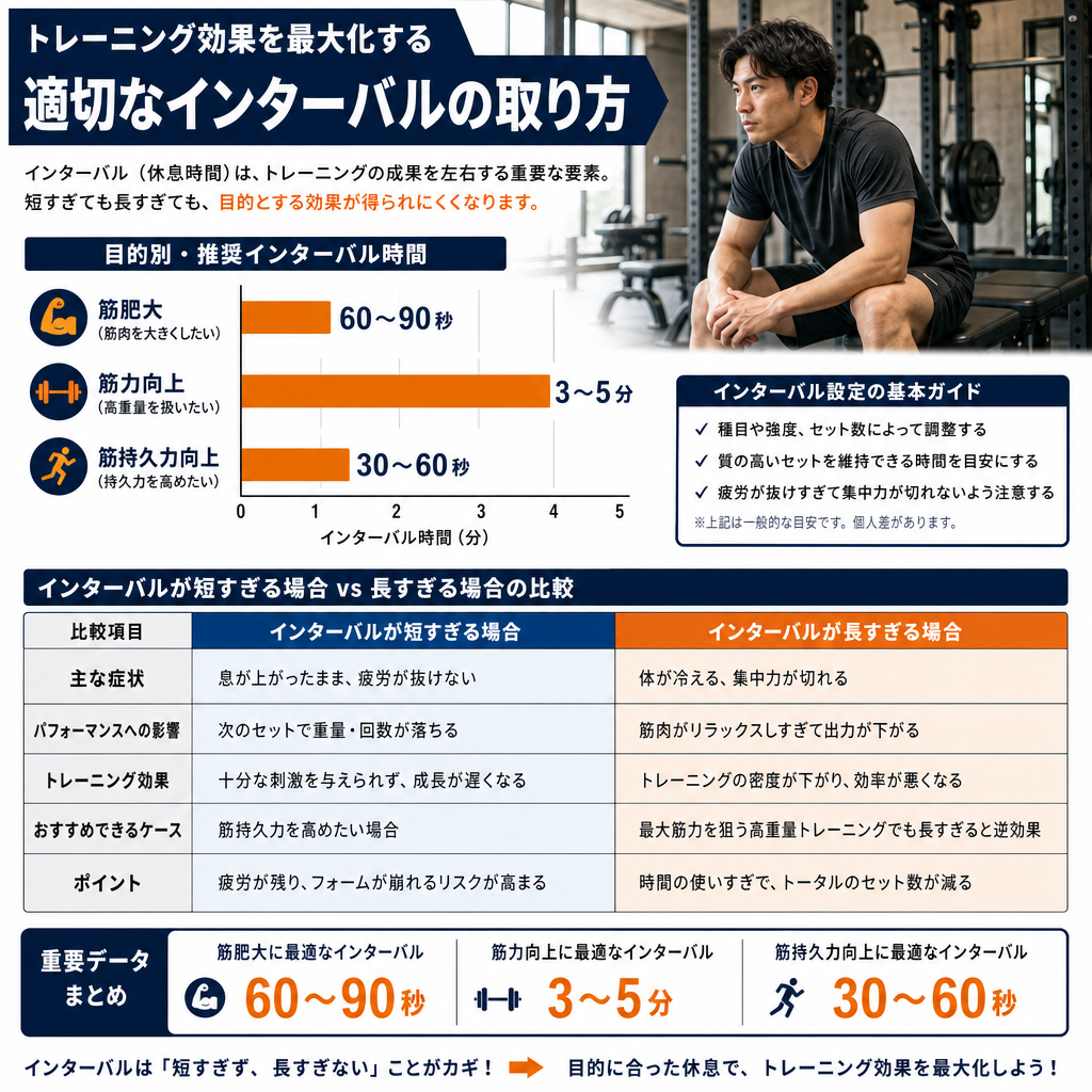 インターバルが長すぎ・短すぎるとどうなる？