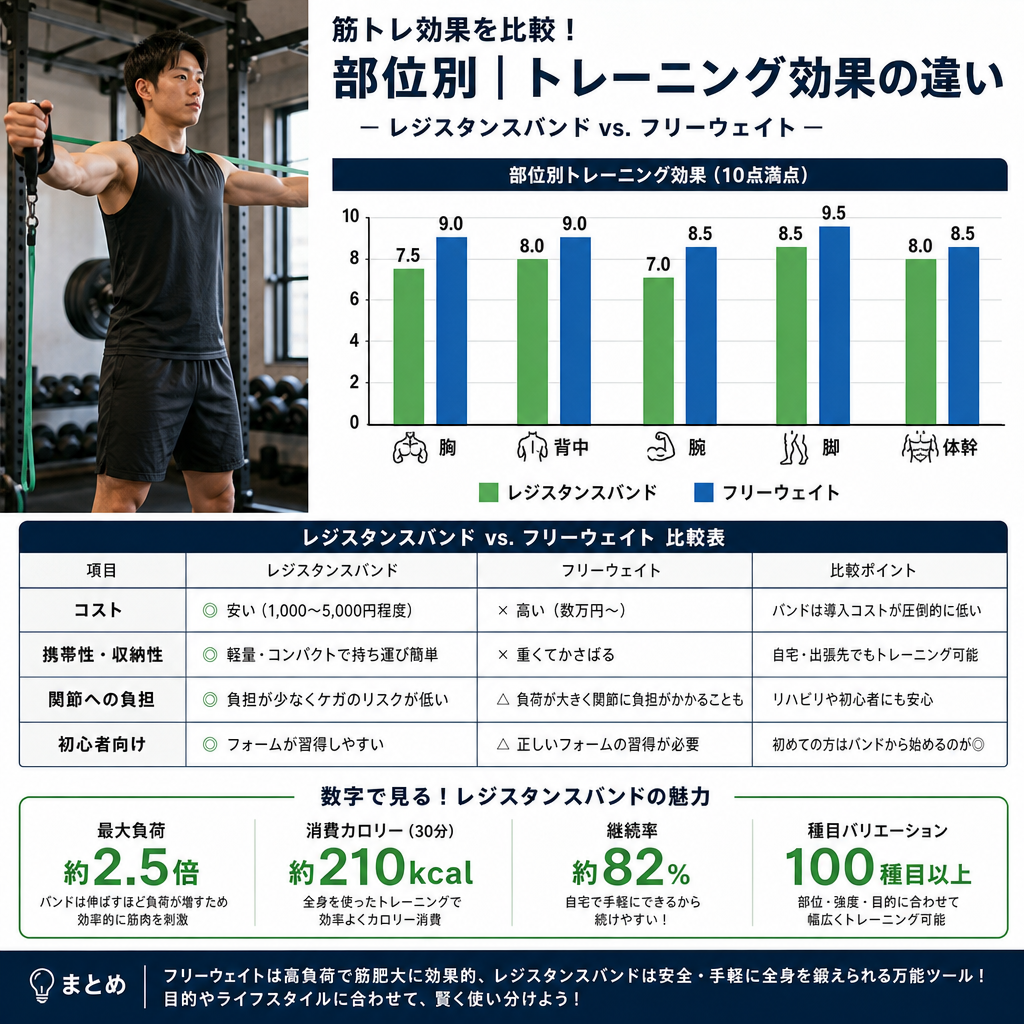 部位別！ゴムバンドを使った筋トレのやり方