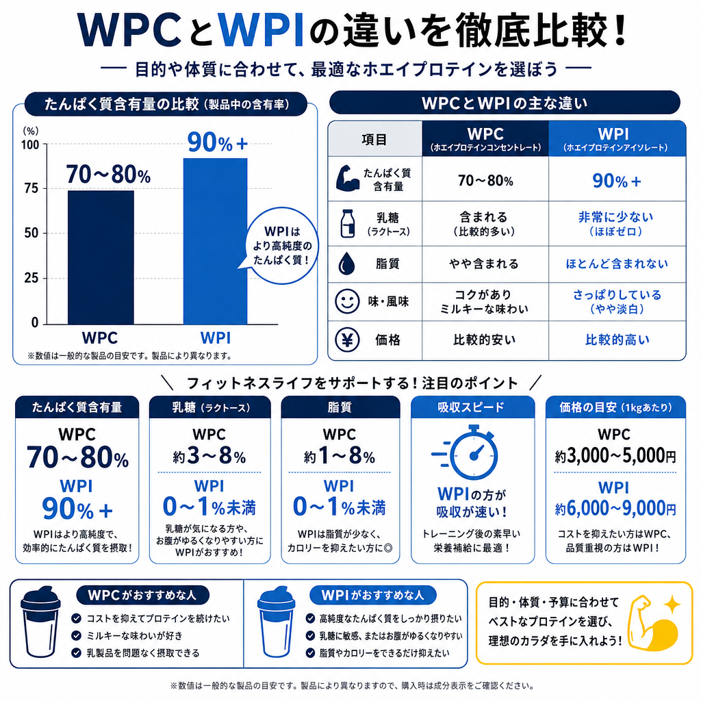 WPCプロテインを選ぶときのポイント