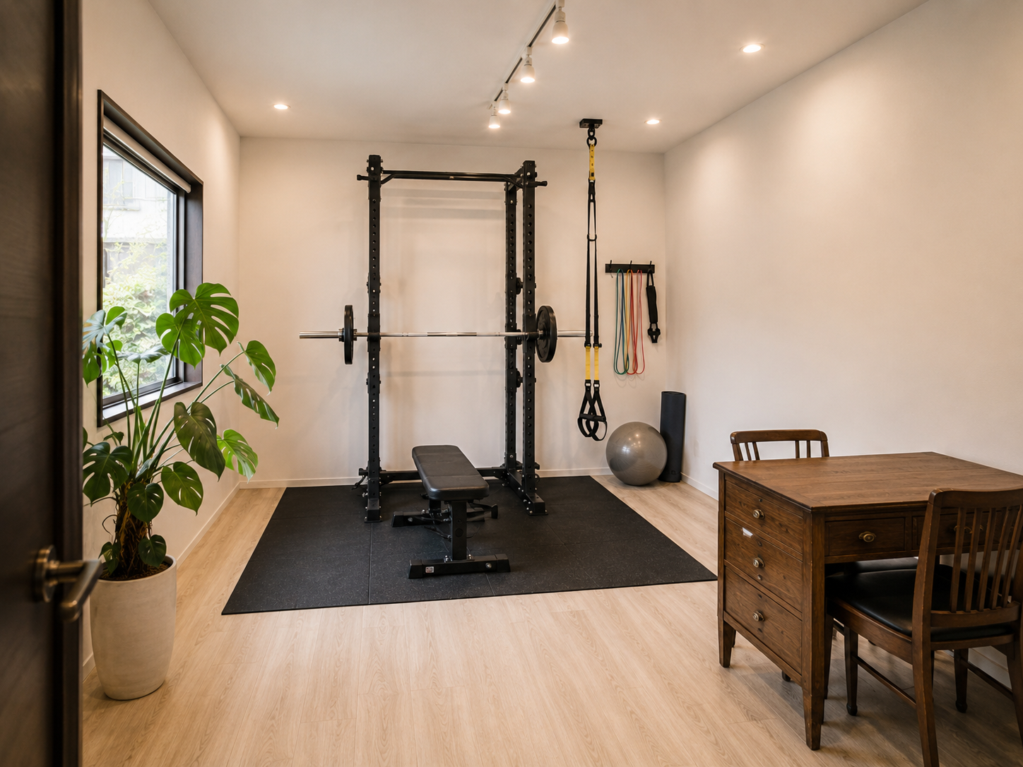 FIT STAGE江坂店 — 店内インテリア、EVOL GEARパワーラック